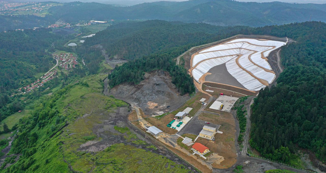 Waste management centre aerial 